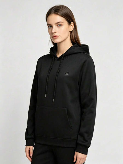 Unisex 8-Zone Heated Hoodie, 3-Level Adjustable USB-Powered Warm Sports Sweatshirt, Suitable For Winter Outdoor Sports And Daily Wear, Power Bank Not Included