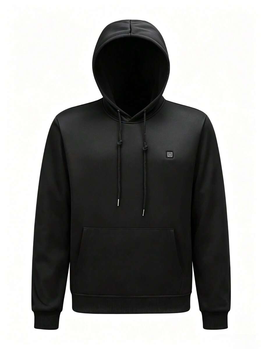 Unisex 8-Zone Heated Hoodie, 3-Level Adjustable USB-Powered Warm Sports Sweatshirt, Suitable For Winter Outdoor Sports And Daily Wear, Power Bank Not Included