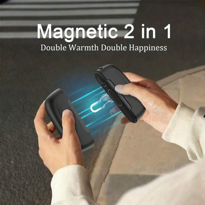 2 Pack Portable Rechargeable Hand Warmers, 2-In-1 Magnetic Pocket Hand Warmers With 3 Adjustable Heat Levels, Lightweight Compact Electric Hand Warmers For Women And Men, Winter Commuting Travel Camping And Daily Use