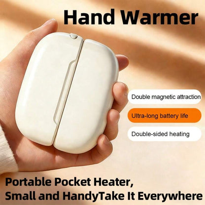2 Pack Portable Rechargeable Hand Warmers, 2-In-1 Magnetic Pocket Hand Warmers With 3 Adjustable Heat Levels, Lightweight Compact Electric Hand Warmers For Women And Men, Winter Commuting Travel Camping And Daily Use